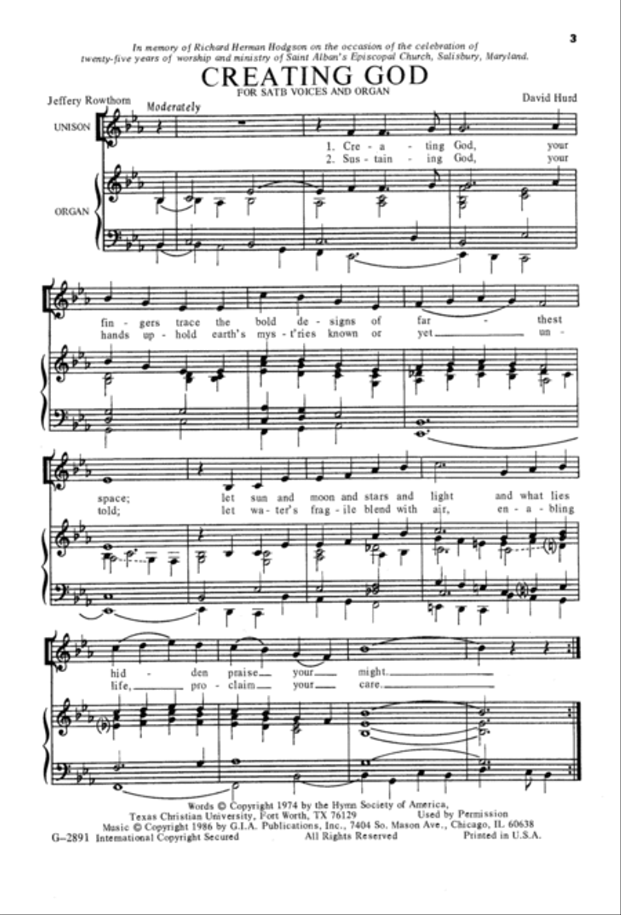 Creating God Creating God 4-Part scores gallery preview page 3
