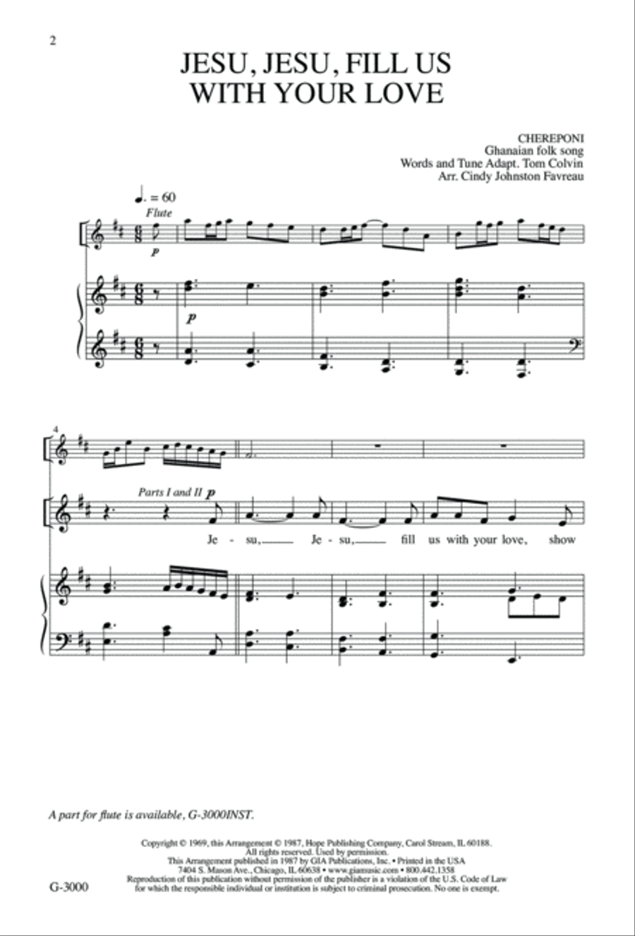 Jesu, Jesu, Fill Us with Your Love | Download Edition 2-Part scores gallery preview page 2
