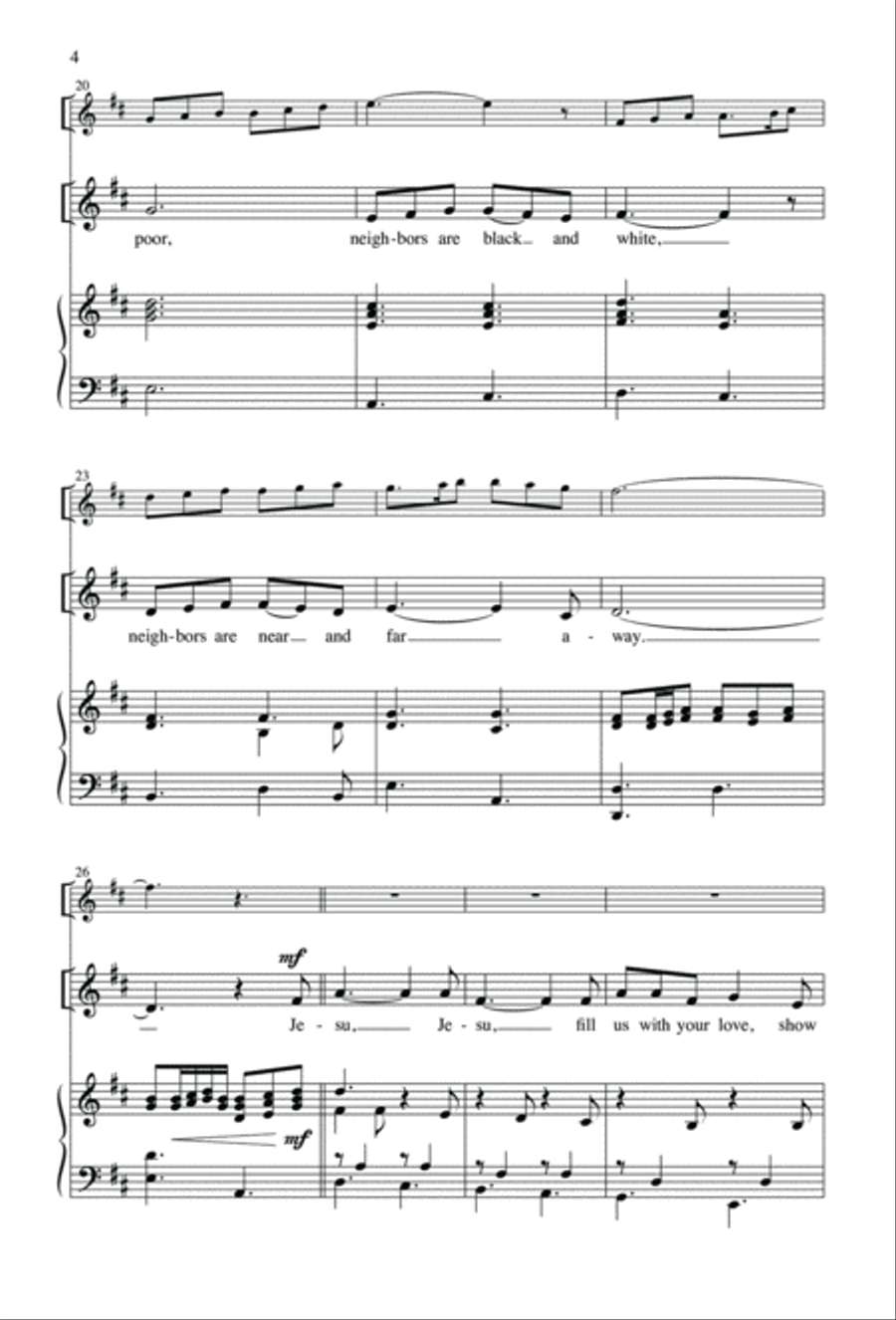Jesu, Jesu, Fill Us with Your Love | Download Edition 2-Part scores gallery preview page 4