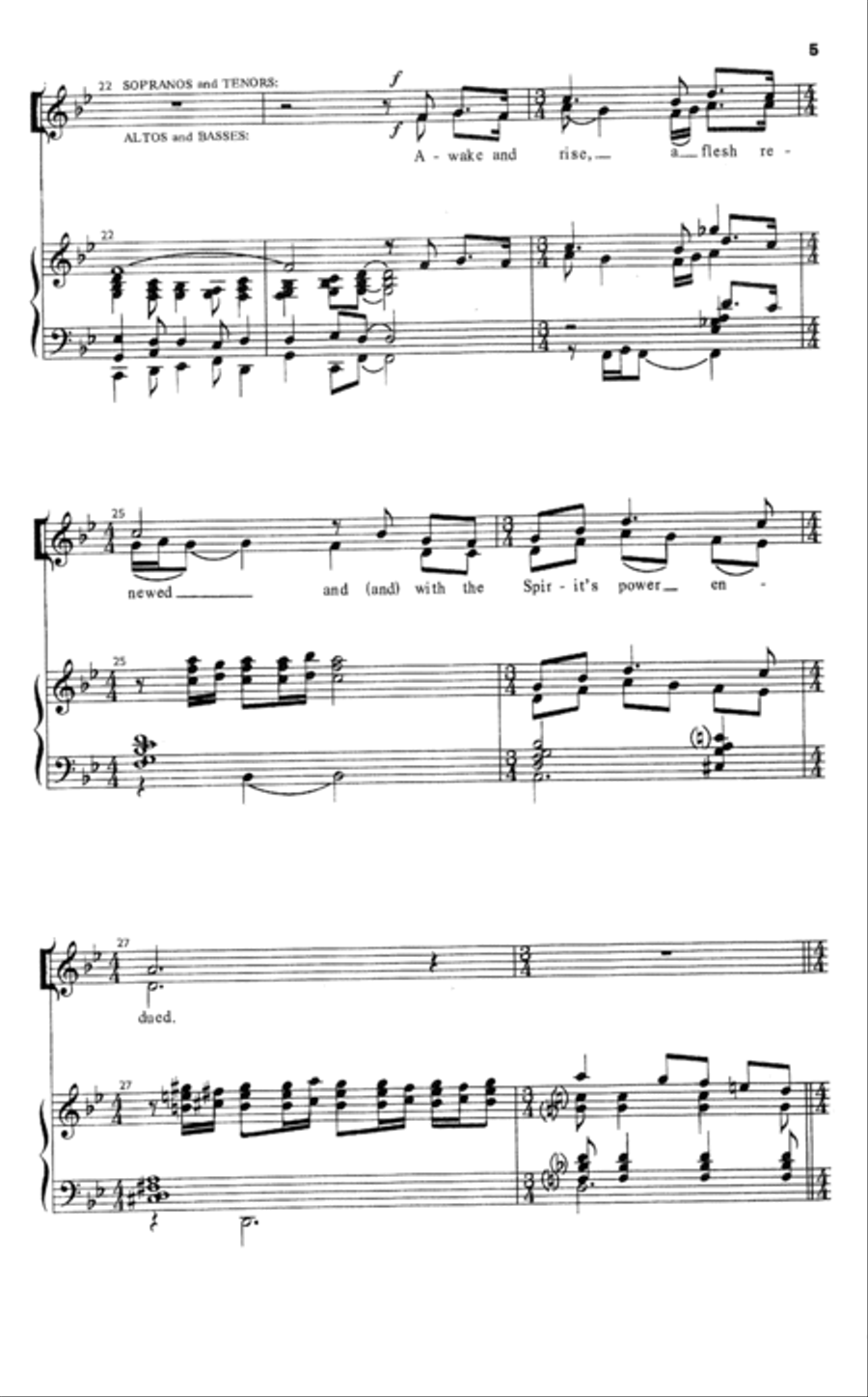 Awake, Awake Awake, Awake 4-Part scores gallery preview page 5
