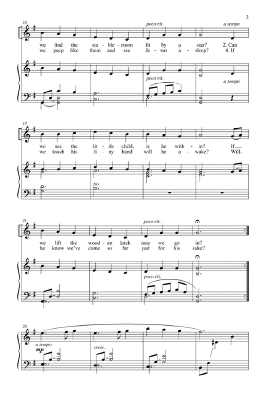 How Far Is It to Bethlehem | Download Edition Unison Choir scores gallery preview page 3