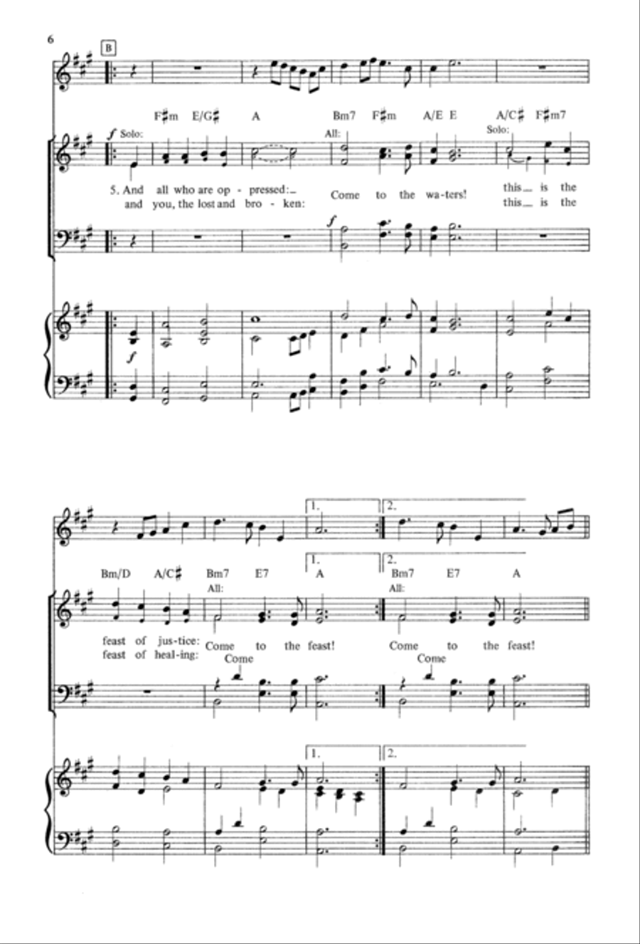 Come to the Feast Come to the Feast 4-Part scores gallery preview page 6