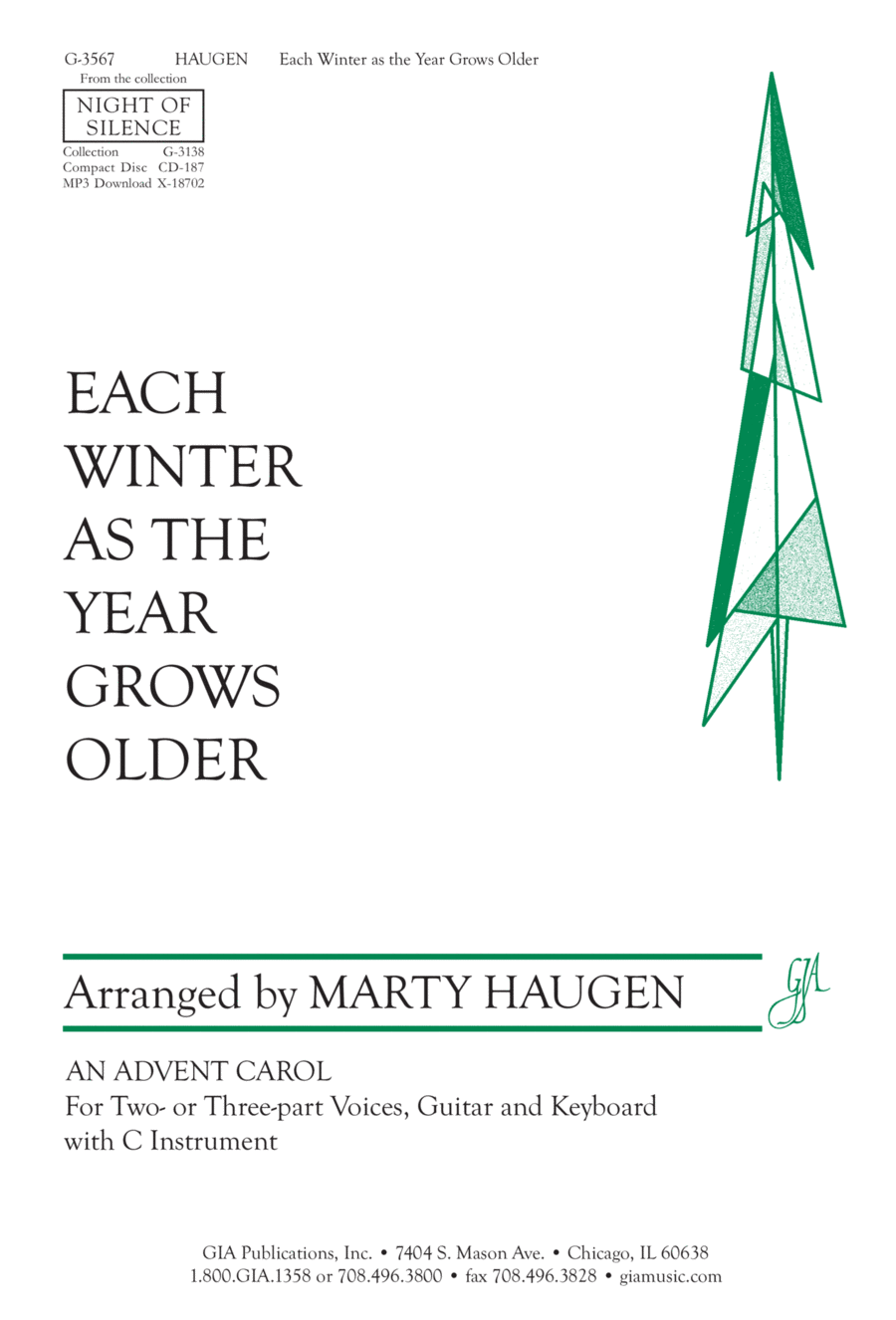Each Winter As the Year Grows Older 3-Part scores gallery preview page 1