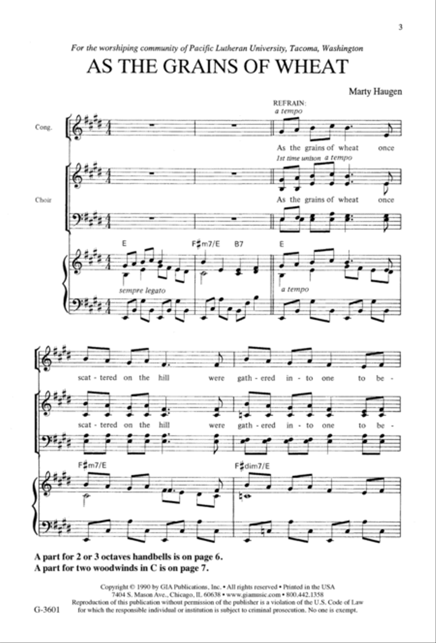 As the Grains of Wheat As the Grains of Wheat 4-Part scores gallery preview page 3