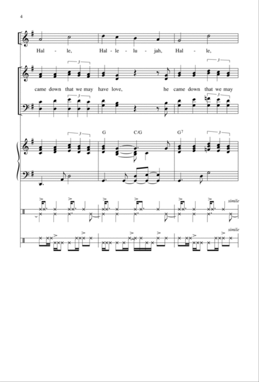 He Came Down He Came Down 4-Part scores gallery preview page 4