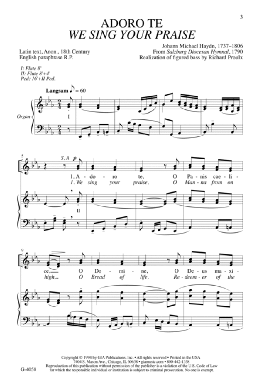 Adoro Te Adoro Te 4-Part scores gallery preview page 2