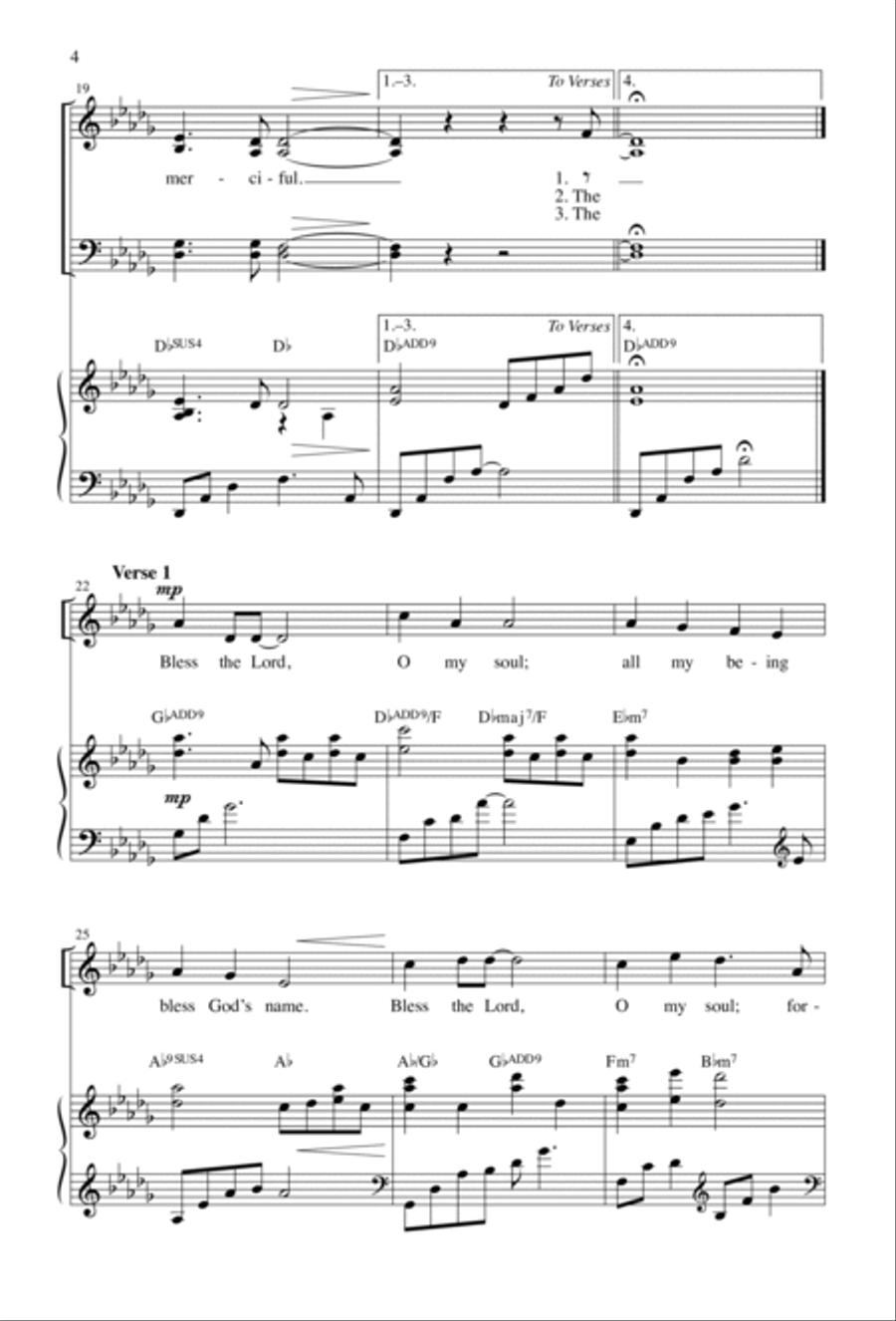 The Lord Is Kind and Merciful 4-Part scores gallery preview page 4