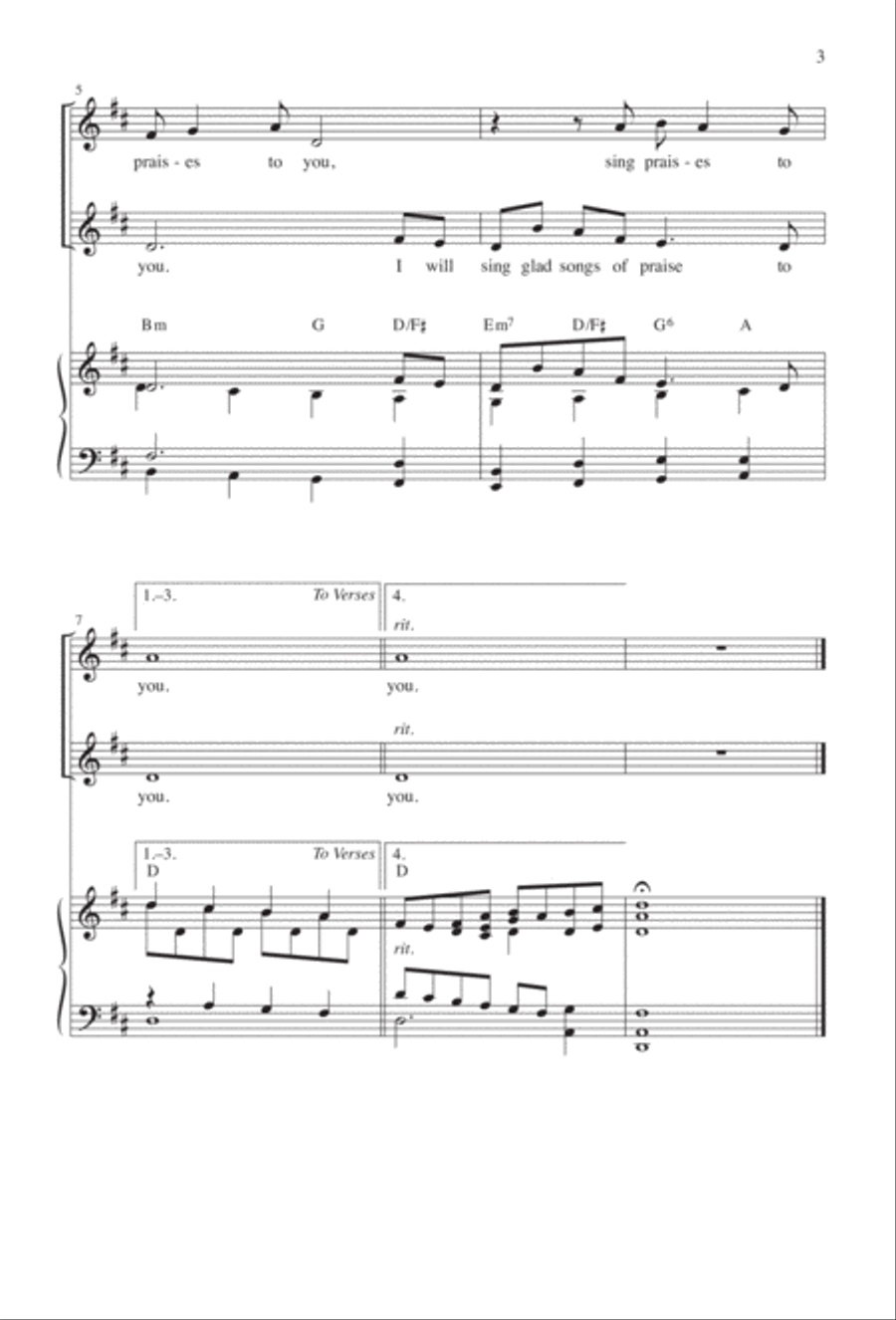 In the Morning I Will Sing Unison Choir scores gallery preview page 3