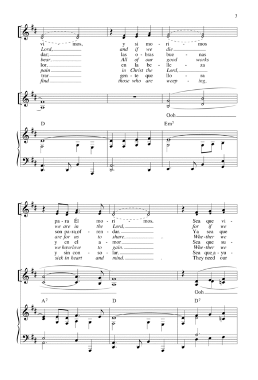 Pues Si Vivimos | Download Edition 3-Part scores gallery preview page 3