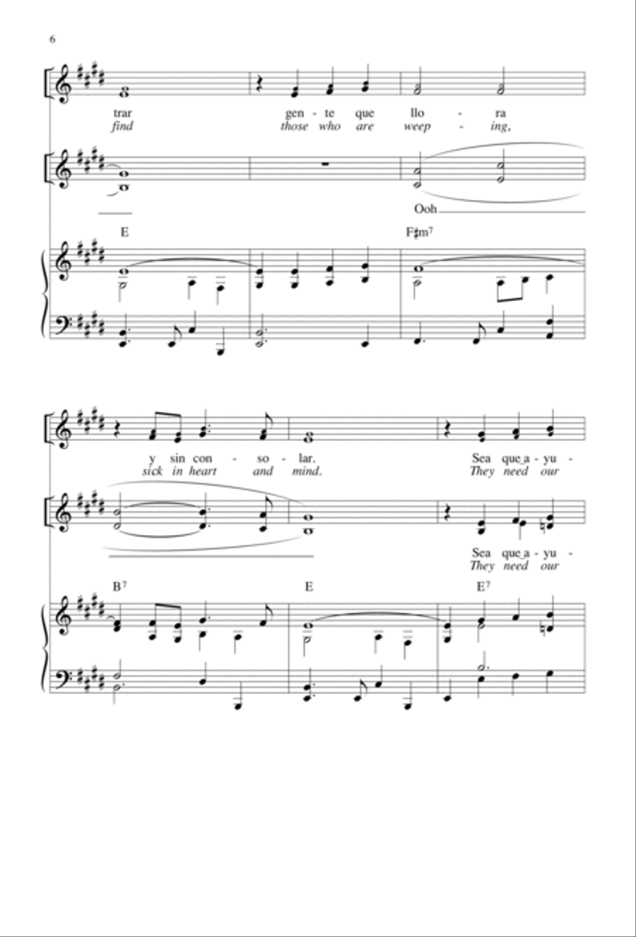 Pues Si Vivimos | Download Edition 3-Part scores gallery preview page 6