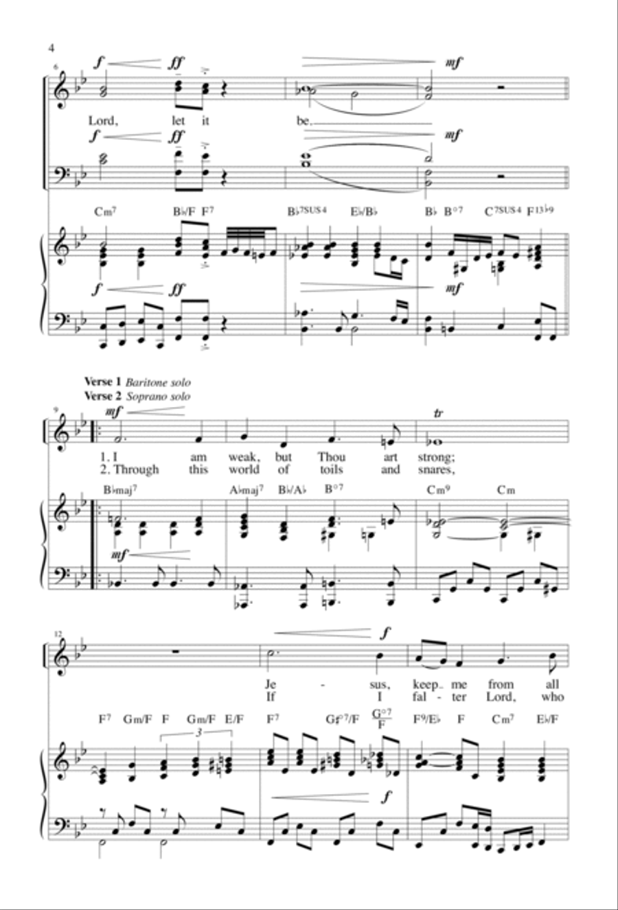Just a Closer Walk with Thee | Download Edition 4-Part scores gallery preview page 2