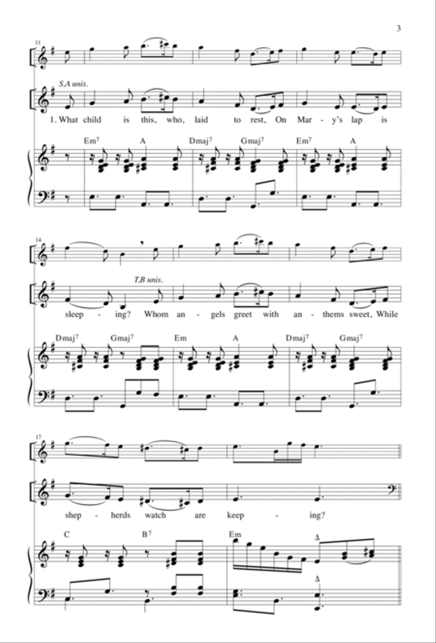 What Child Is This | Download Edition 3-Part scores gallery preview page 3