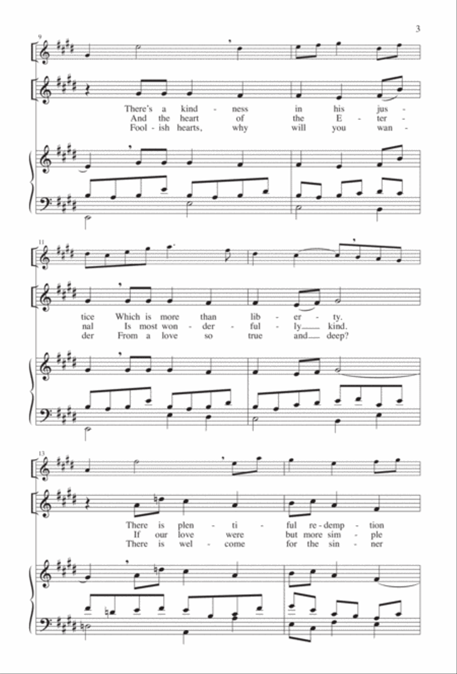 There's a Wideness in God's Mercy | Download Edition Unison Choir scores gallery preview page 3
