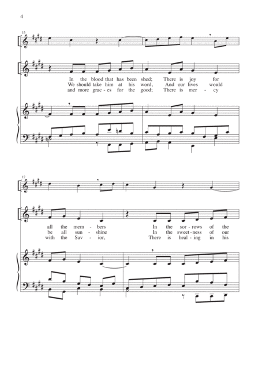 There's a Wideness in God's Mercy | Download Edition Unison Choir scores gallery preview page 4
