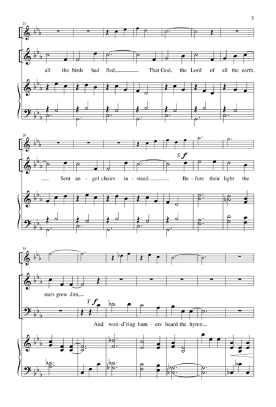 'Twas in the Moon of Wintertime 4-Part scores gallery preview page 2