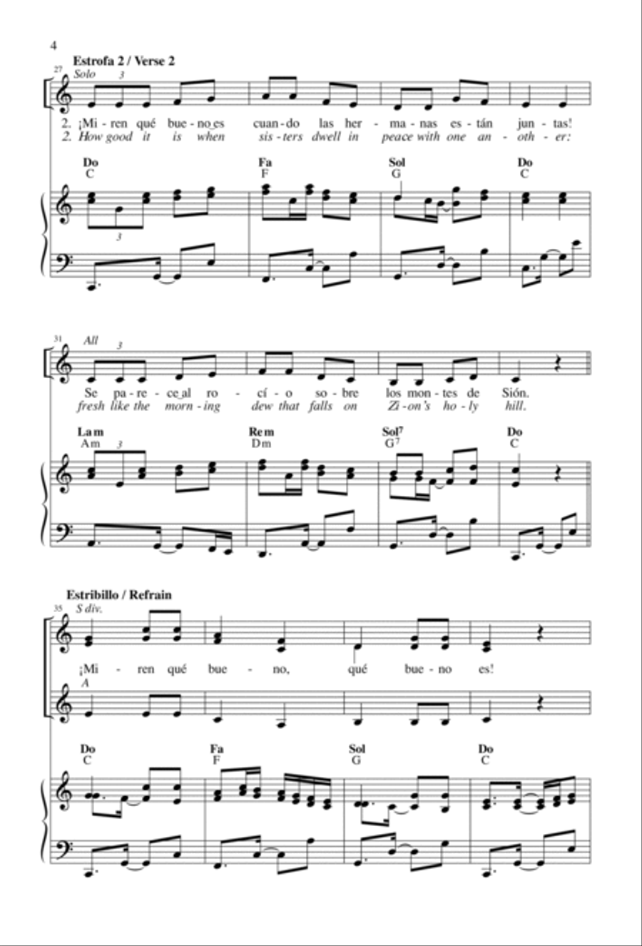 Miren qué bueno / Oh, Look and Wonder 3-Part scores gallery preview page 4