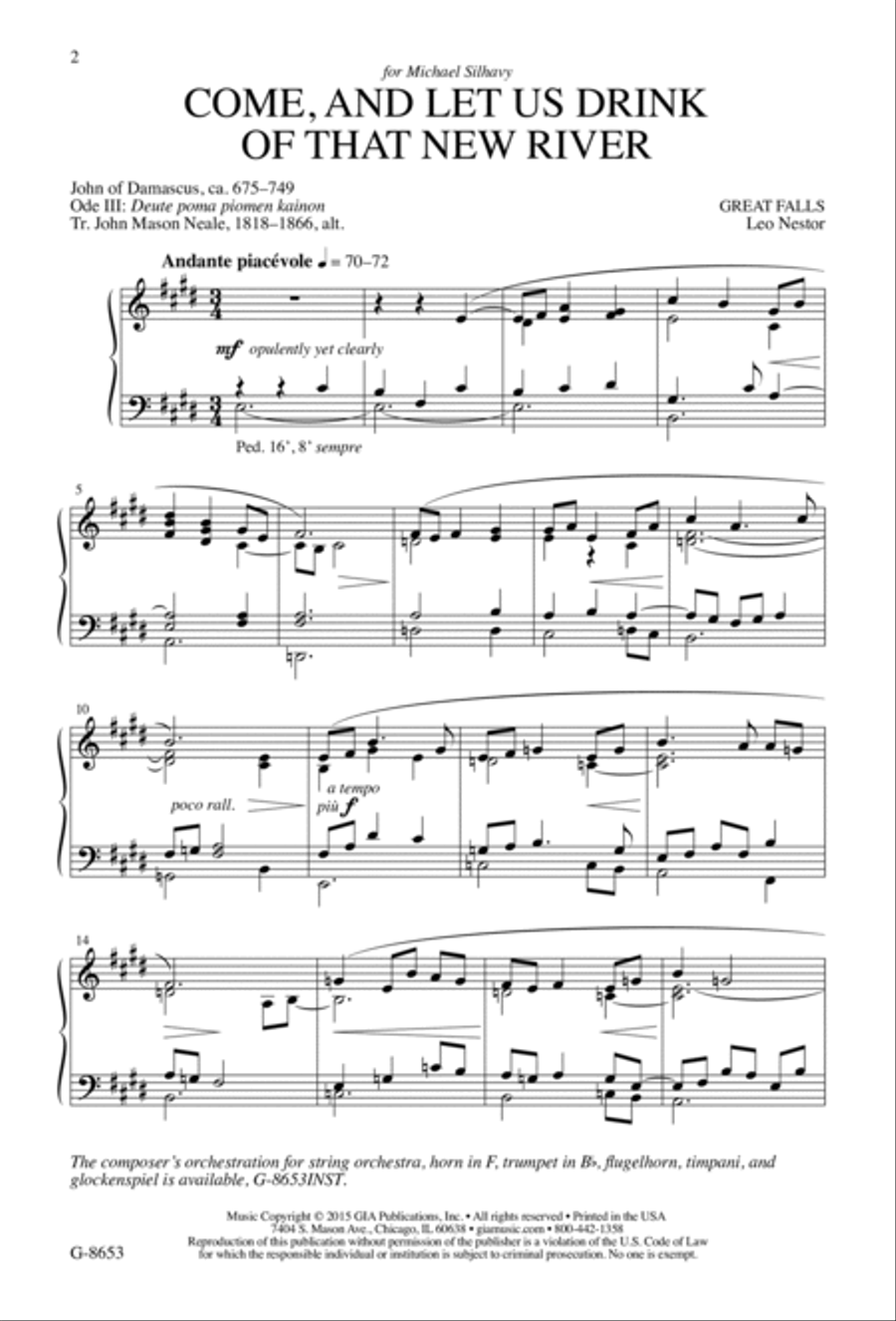 Come, and Let Us Drink of That New River 4-Part scores gallery preview page 2