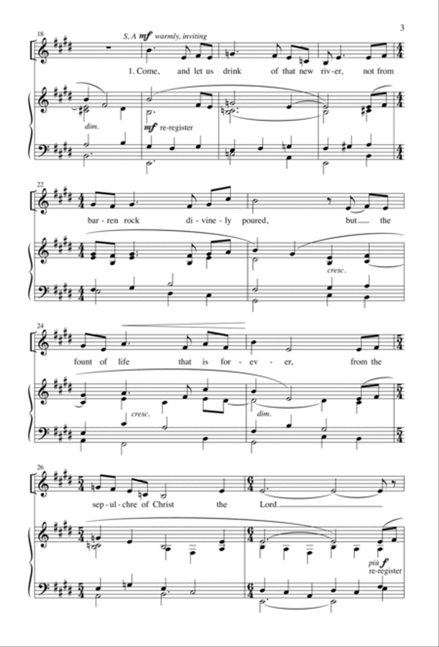 Come, and Let Us Drink of That New River 4-Part scores gallery preview page 3