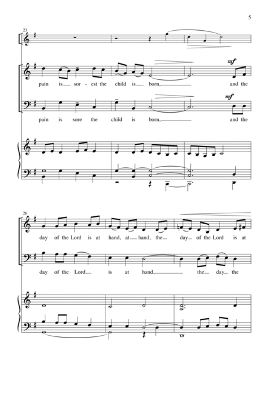 The Day of the Lord Is at Hand 2-Part scores gallery preview page 5