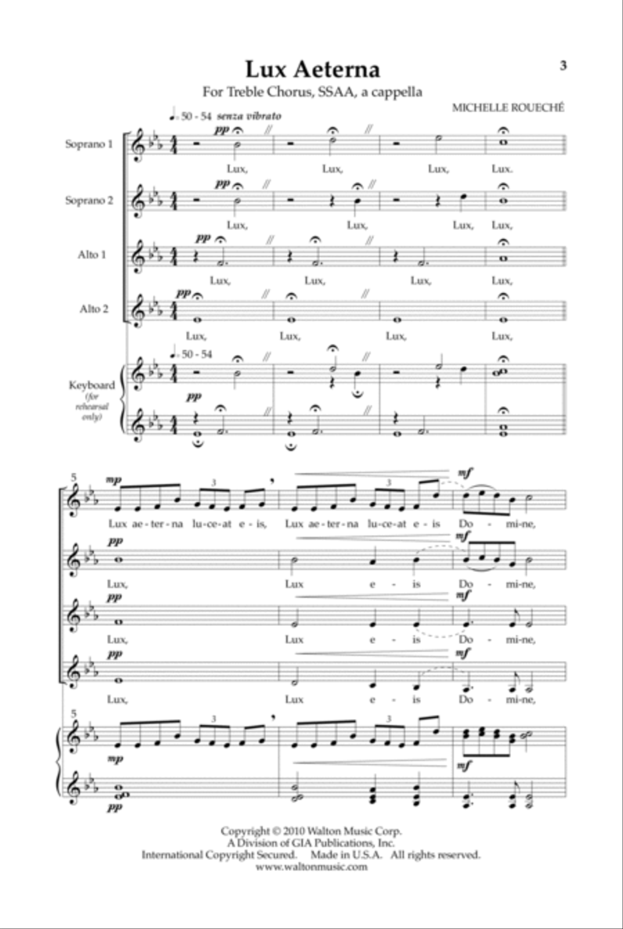 Lux Aeterna (SSAA) | Download Edition SSAA scores gallery preview page 3