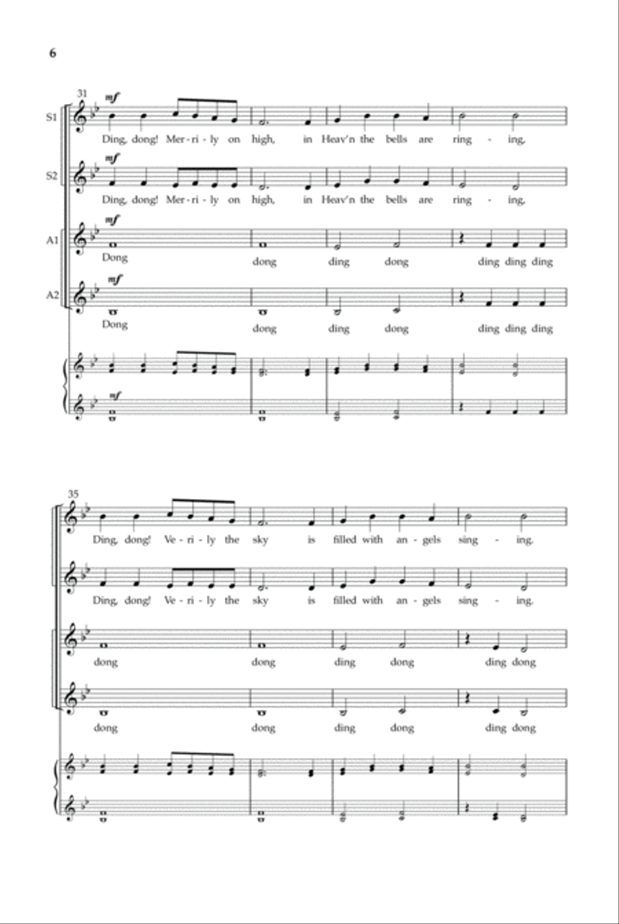 Ding, Dong! Merrily on High | Download Edition SSAA scores gallery preview page 6