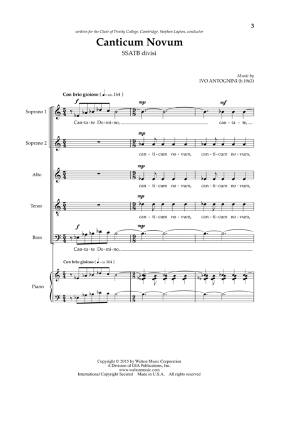Canticum novum Canticum novum Divisi scores gallery preview page 3