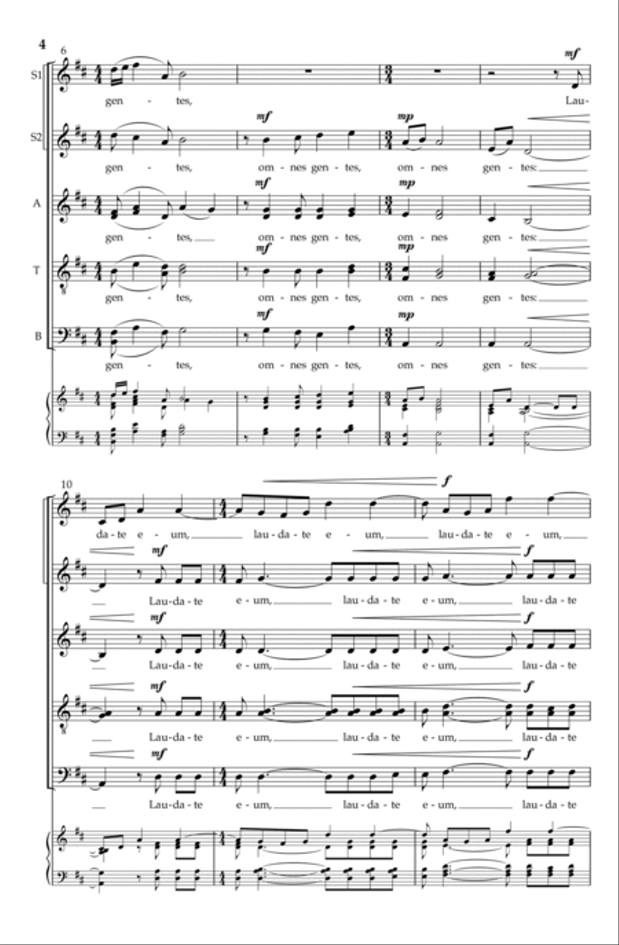 Laudate Dominum Laudate Dominum Divisi scores gallery preview page 4
