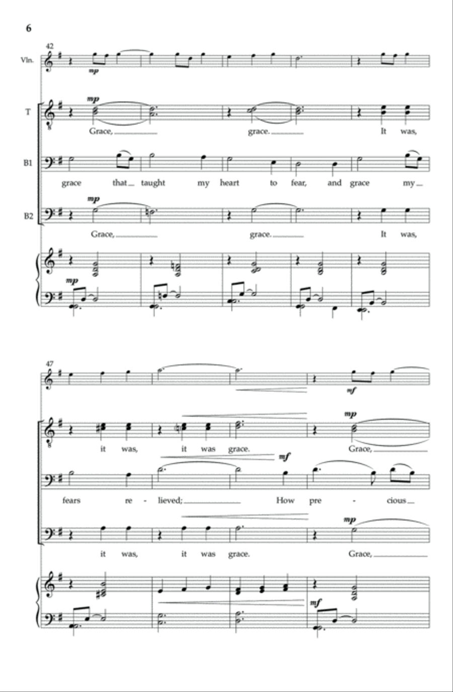 Amazing Grace (TTBB) | Download Edition TTBB scores gallery preview page 6