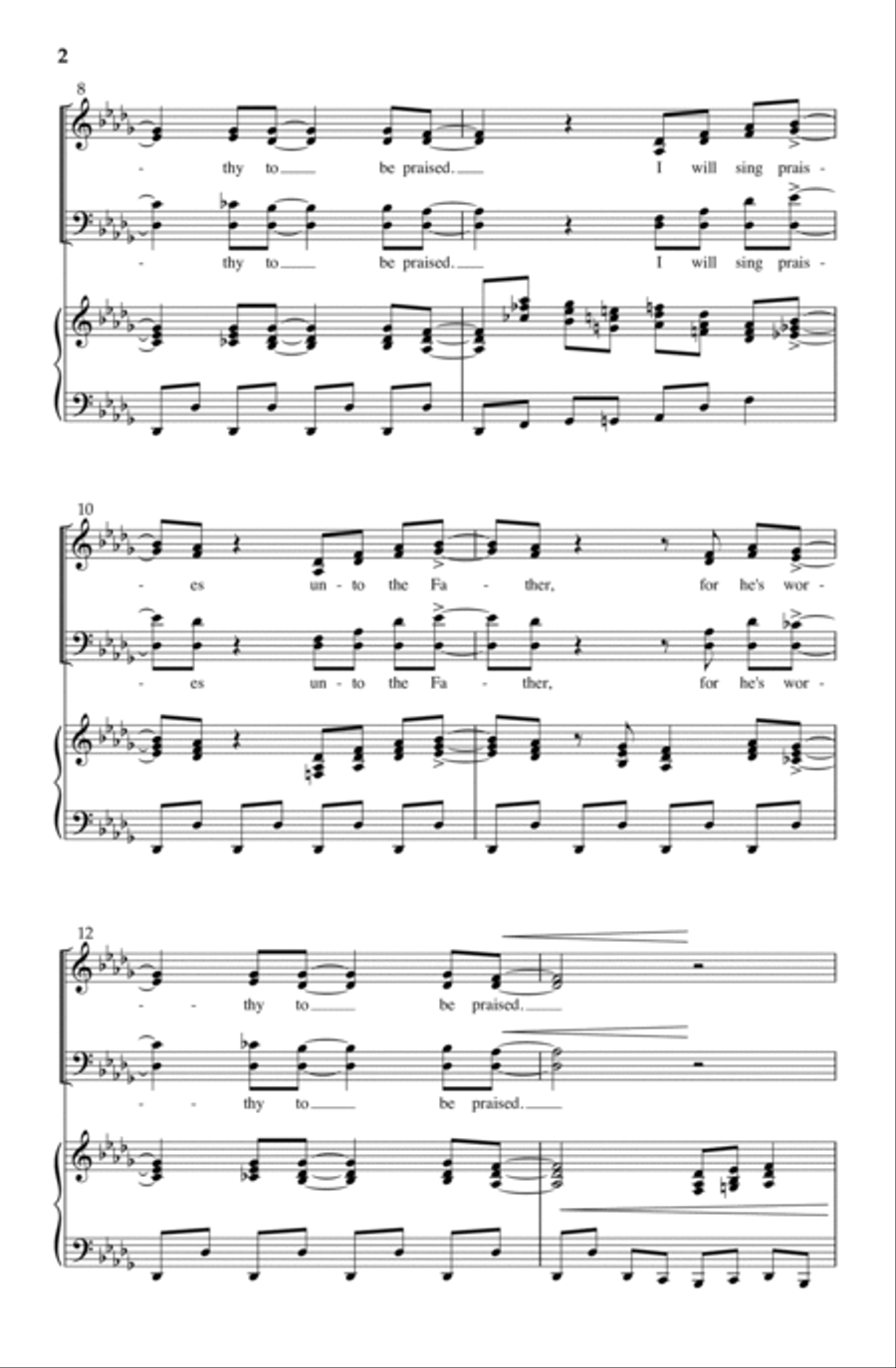 How Excellent Is Thy Name | Download Edition 4-Part scores gallery preview page 4