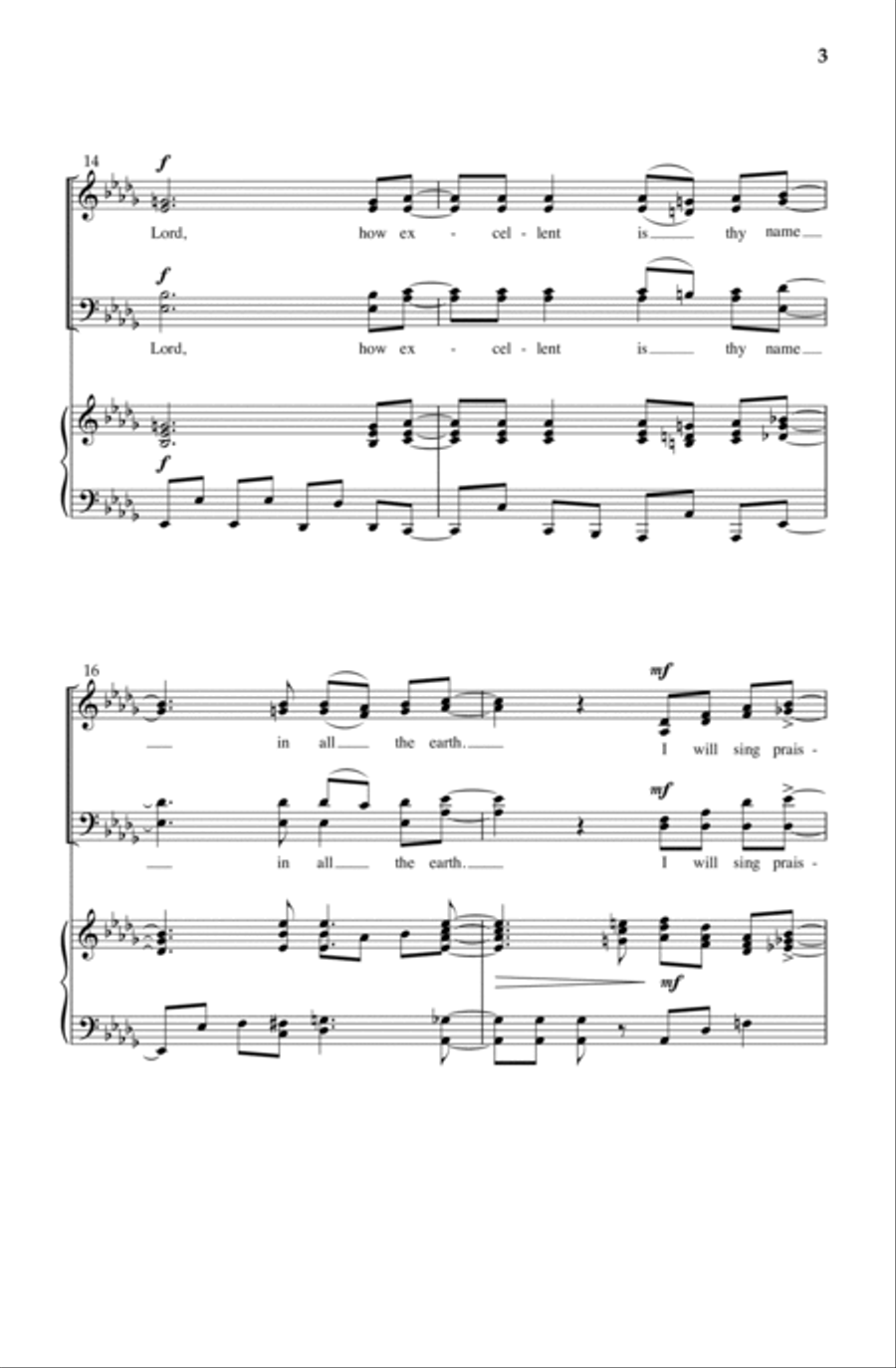 How Excellent Is Thy Name | Download Edition 4-Part scores gallery preview page 5