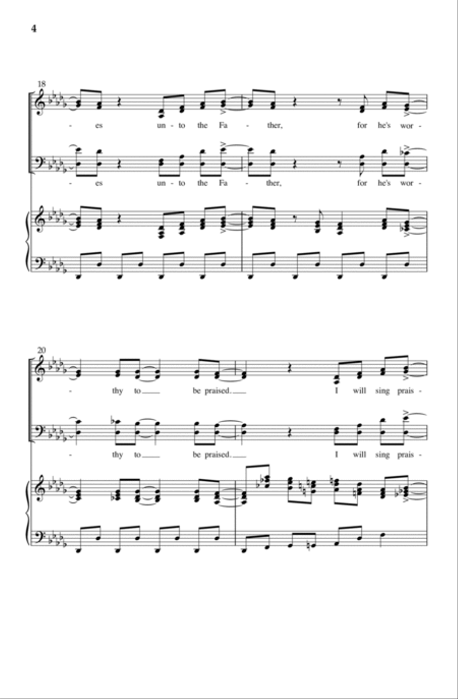 How Excellent Is Thy Name | Download Edition 4-Part scores gallery preview page 6