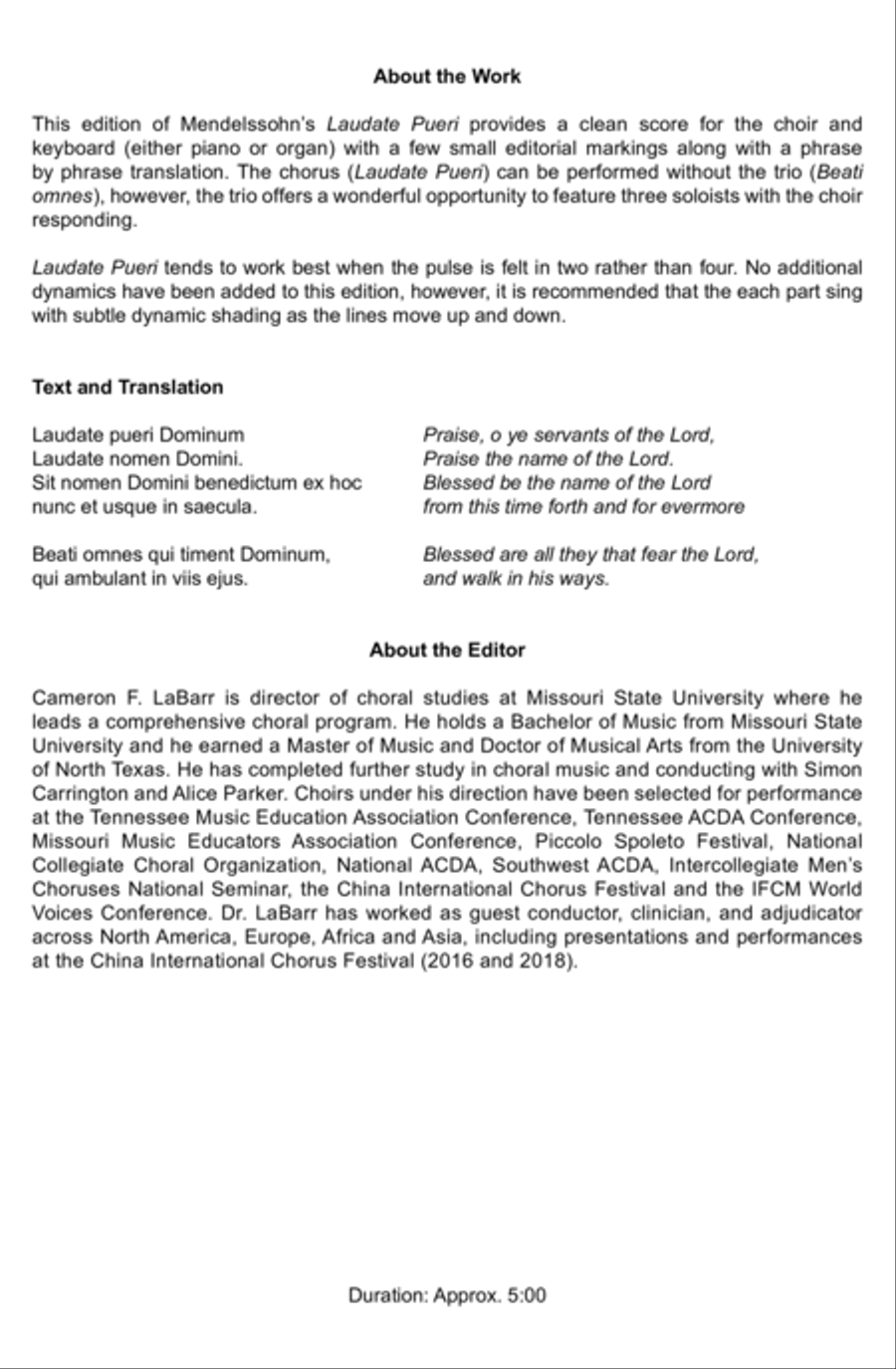 Laudate Pueri Laudate Pueri SSA scores gallery preview page 2
