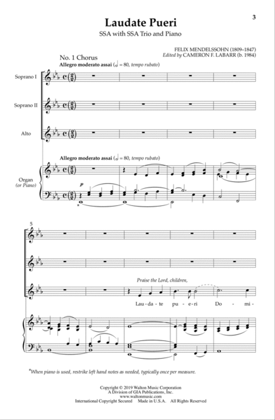 Laudate Pueri Laudate Pueri SSA scores gallery preview page 3