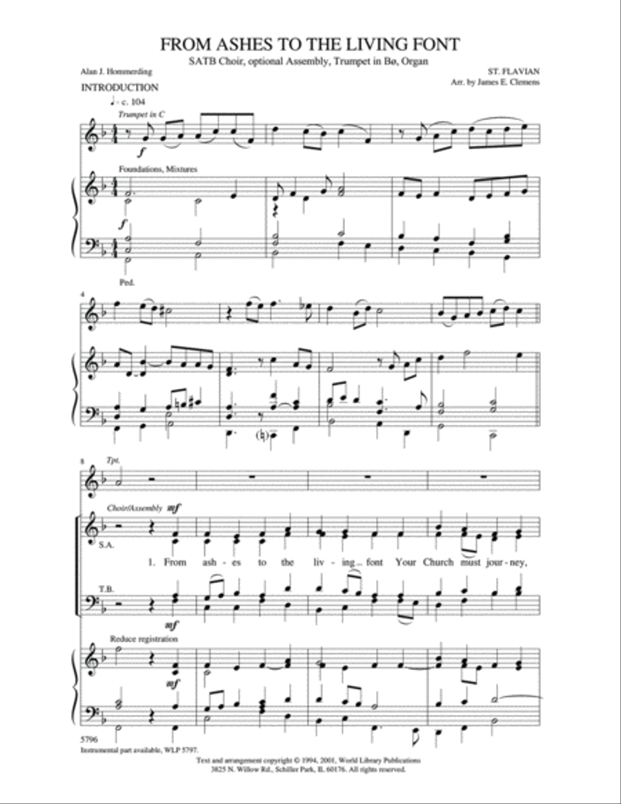 From Ashes to the Living Font | Download Edition 4-Part scores gallery preview page 2