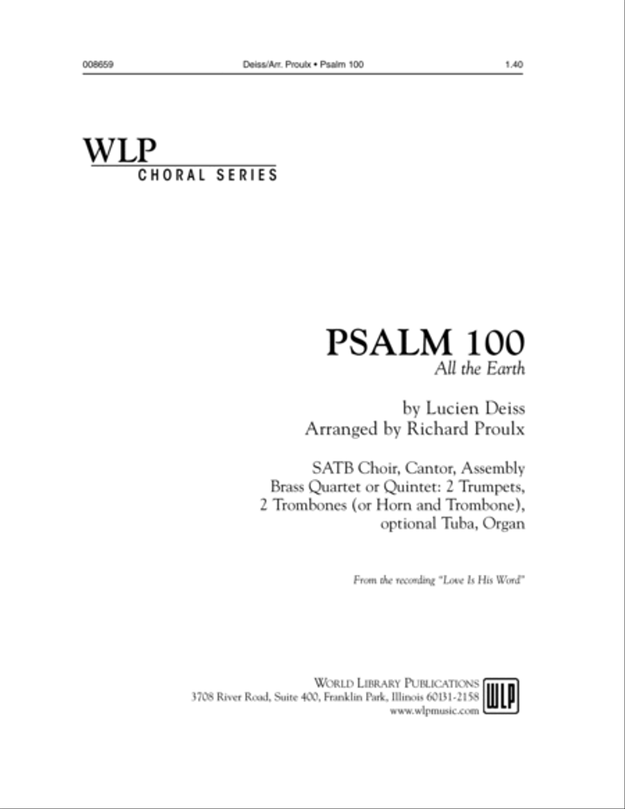 Psalm 100 | Download Edition 4-Part scores gallery preview page 2