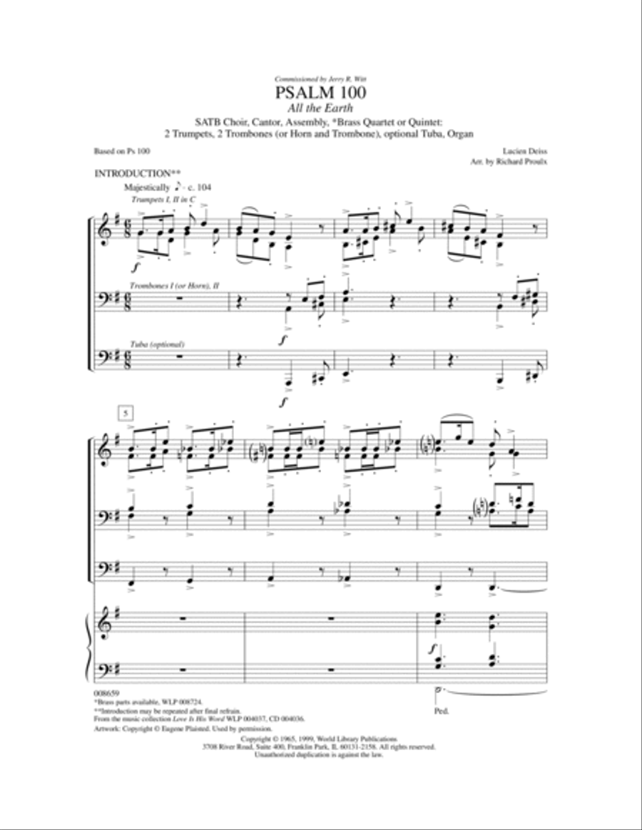 Psalm 100 | Download Edition 4-Part scores gallery preview page 3