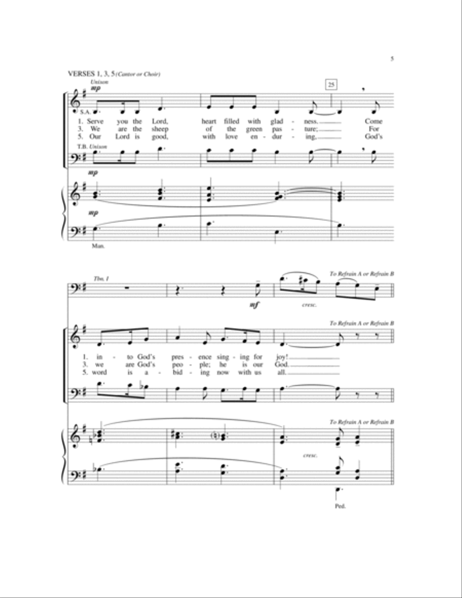 Psalm 100 | Download Edition 4-Part scores gallery preview page 6