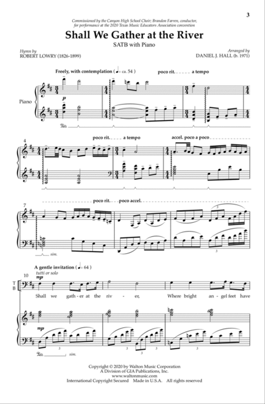 Shall We Gather At the River | Download Edition 4-Part scores gallery preview page 3