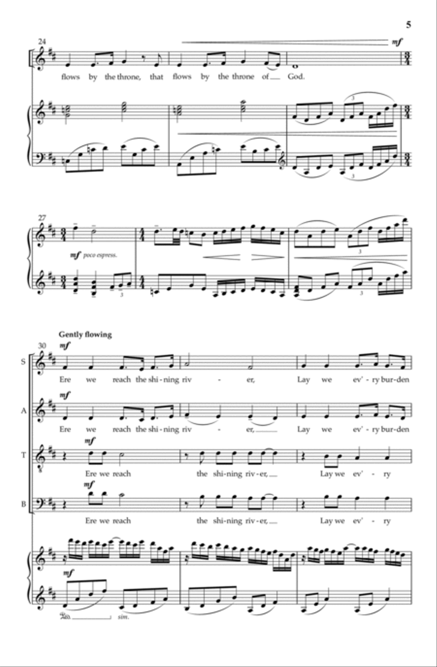 Shall We Gather At the River | Download Edition 4-Part scores gallery preview page 5