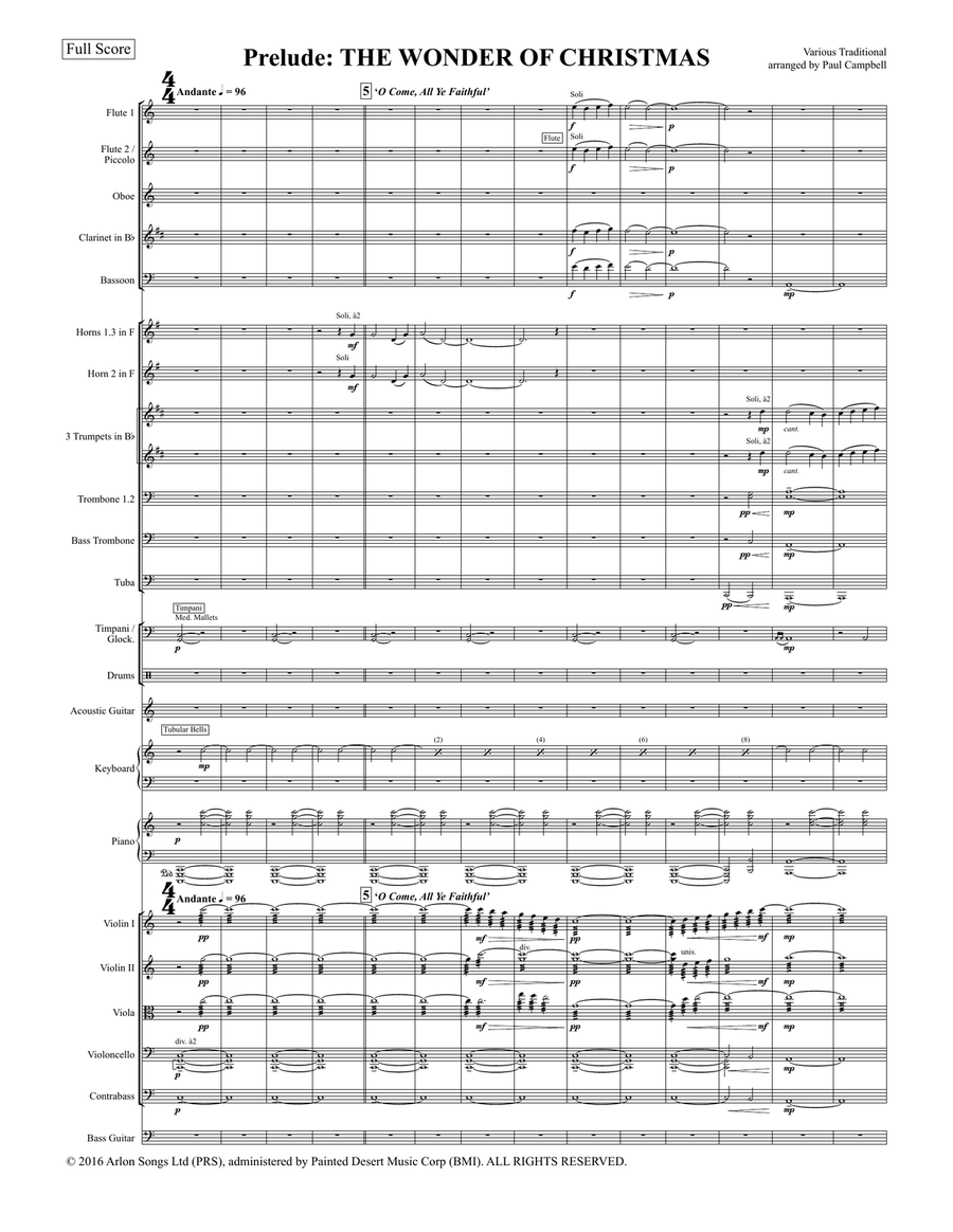 Prelude: The Wonder of Christmas Full Orchestra scores gallery preview page 2