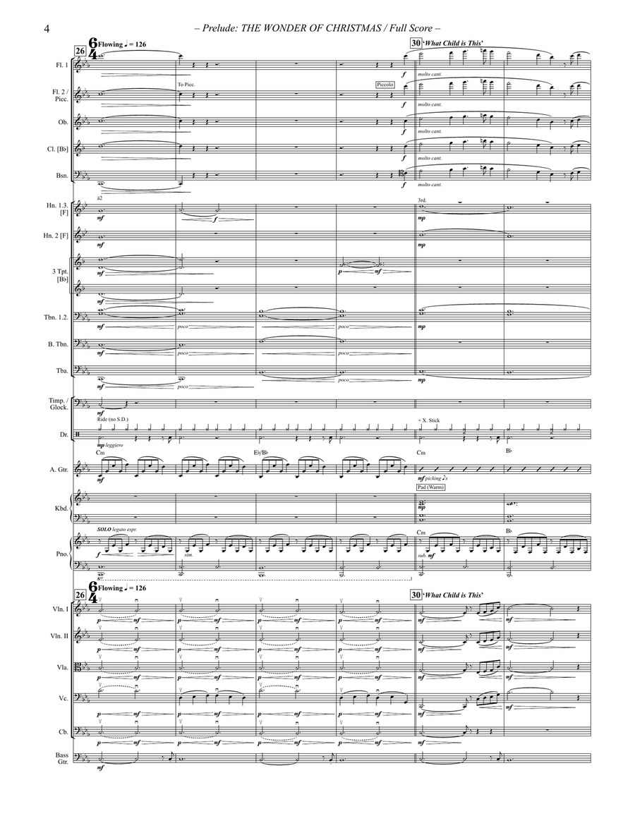 Prelude: The Wonder of Christmas Full Orchestra scores gallery preview page 4