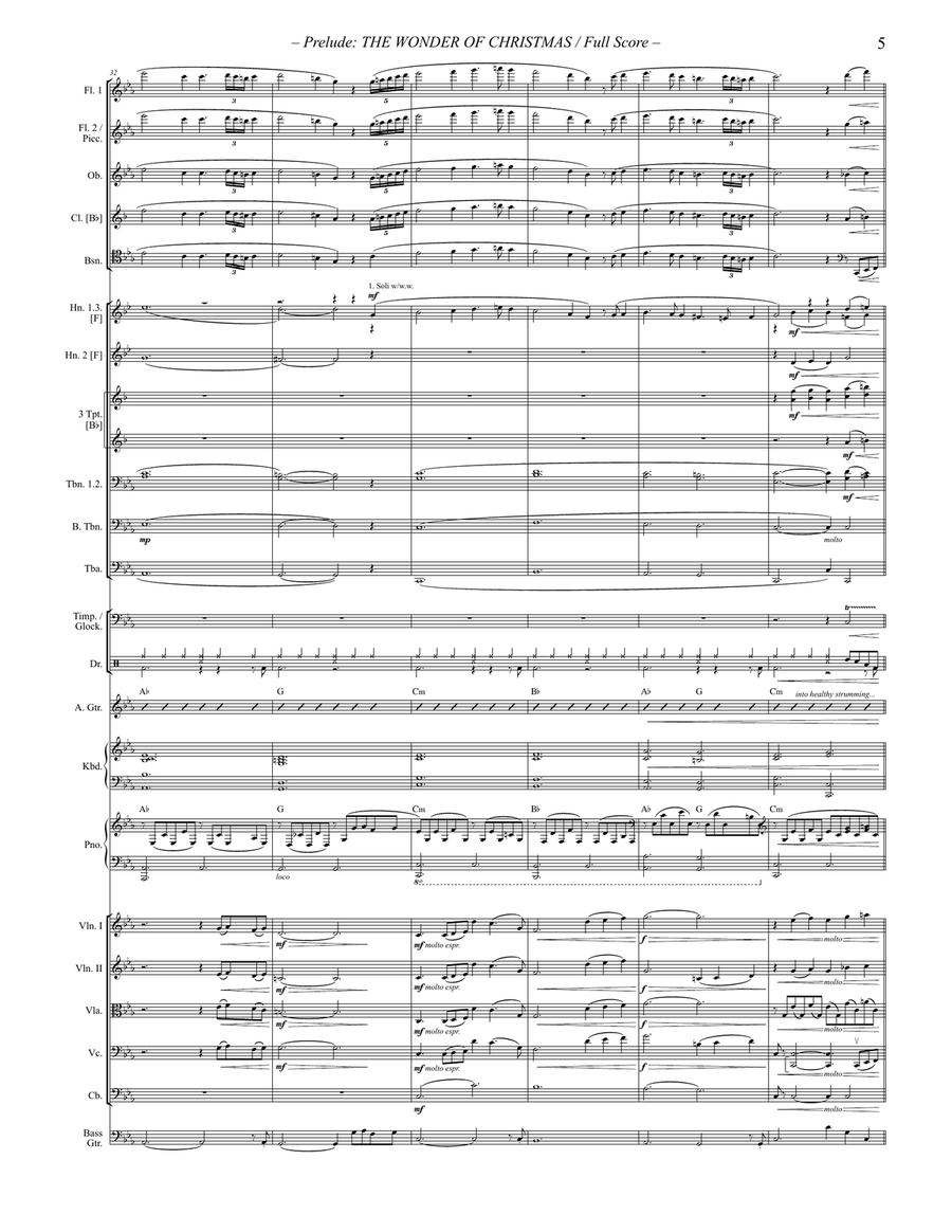 Prelude: The Wonder of Christmas Full Orchestra scores gallery preview page 5