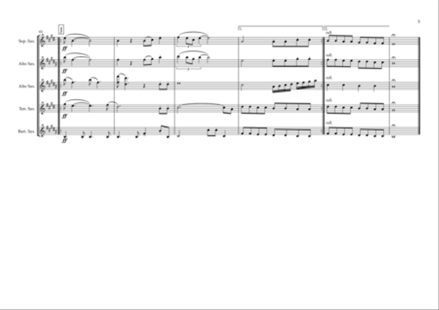 My Girl My Girl Saxophone Quartet scores gallery preview page 5