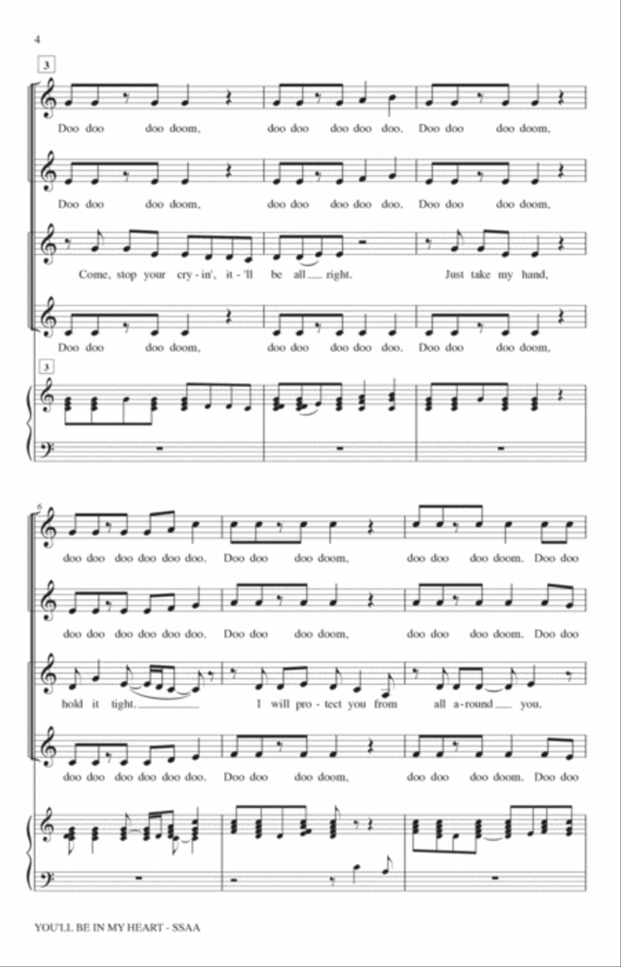 You'll Be In My Heart (Pop Version) (from Tarzan) (arr. Kirby Shaw) SSAA scores gallery preview page 2