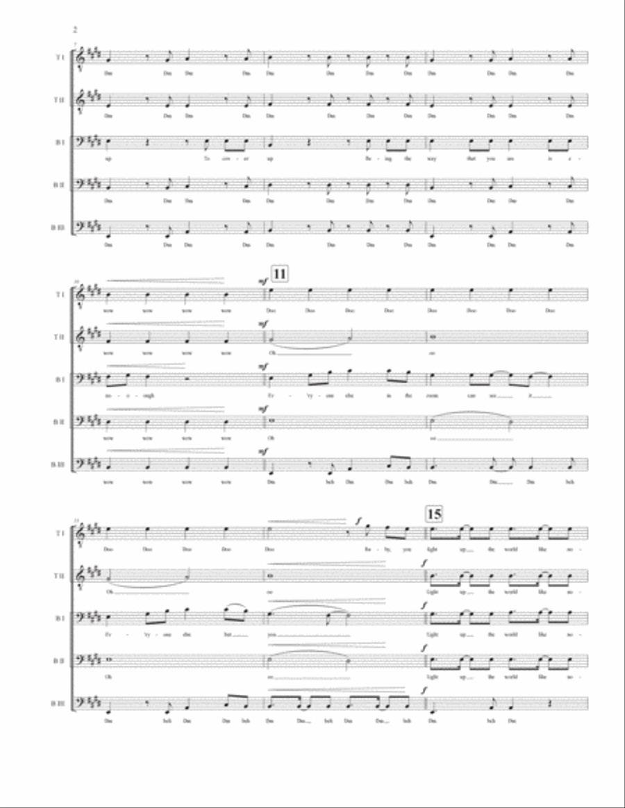 What Makes You Beautiful What Makes You Beautiful TTBB scores gallery preview page 3