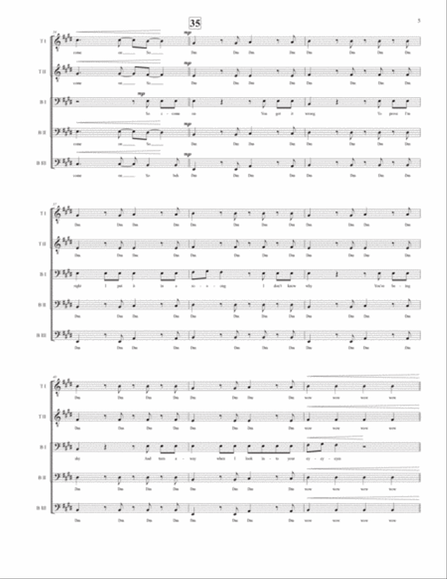 What Makes You Beautiful What Makes You Beautiful TTBB scores gallery preview page 6