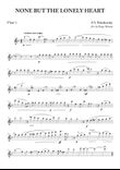 None but the Lonely Heart for Flute Quartet