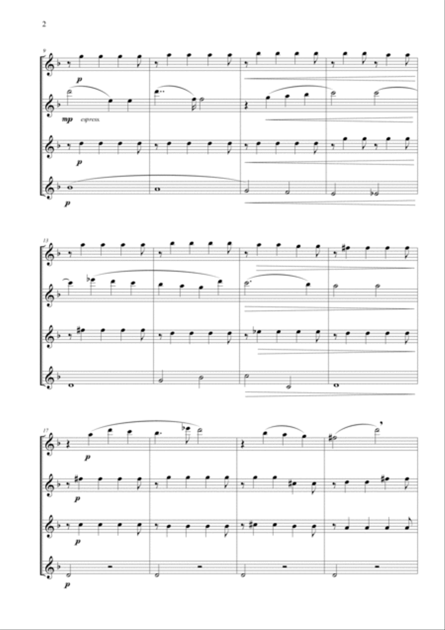 None but the Lonely Heart for Flute Quartet Flute Quartet scores gallery preview page 3
