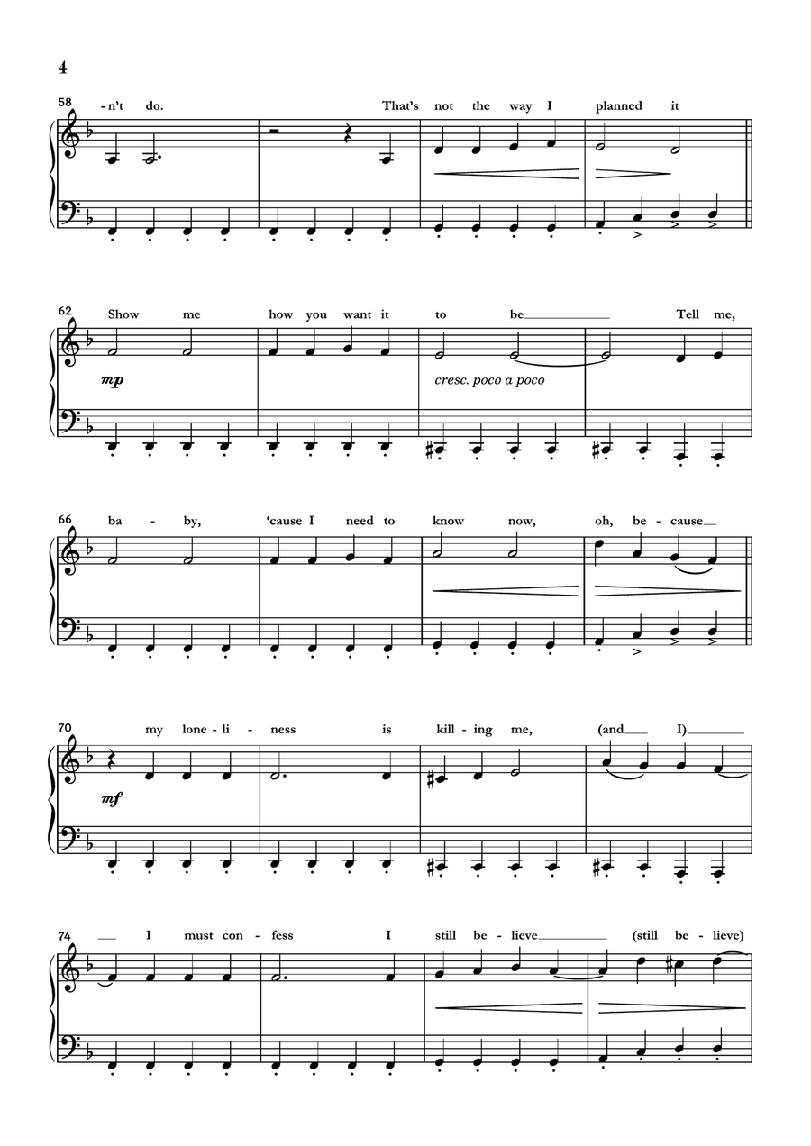 ...baby One More Time Easy Piano scores gallery preview page 4
