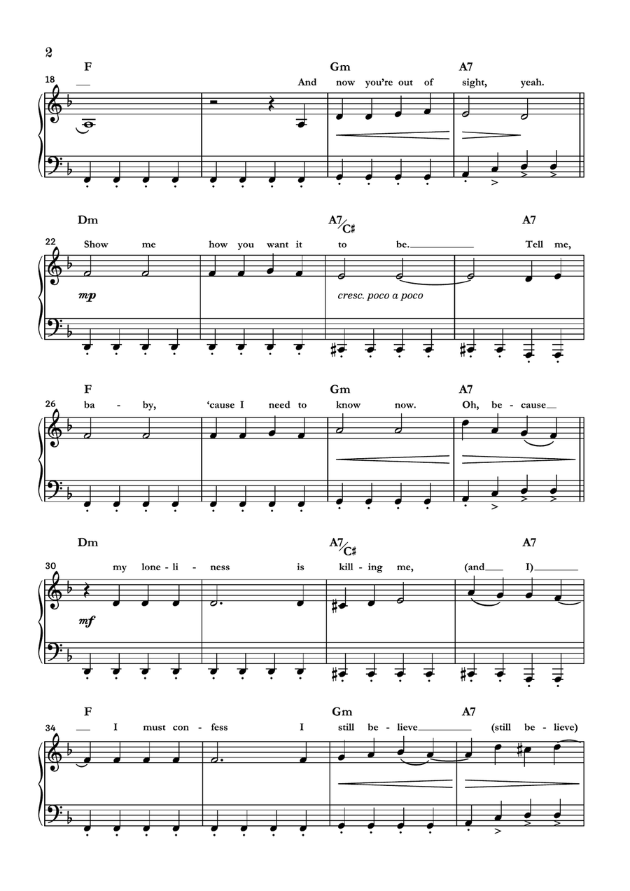 ...baby One More Time Easy Piano scores gallery preview page 2